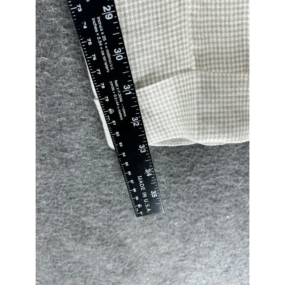 Suitsupply Dress Pants 38x33 Houndstooth Soho Turn Up Solbiati Linen Trousers